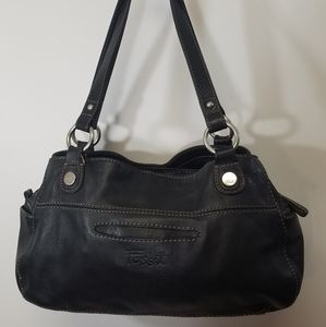 Fossil Bag Genuine Leather Black Multi-Pockets